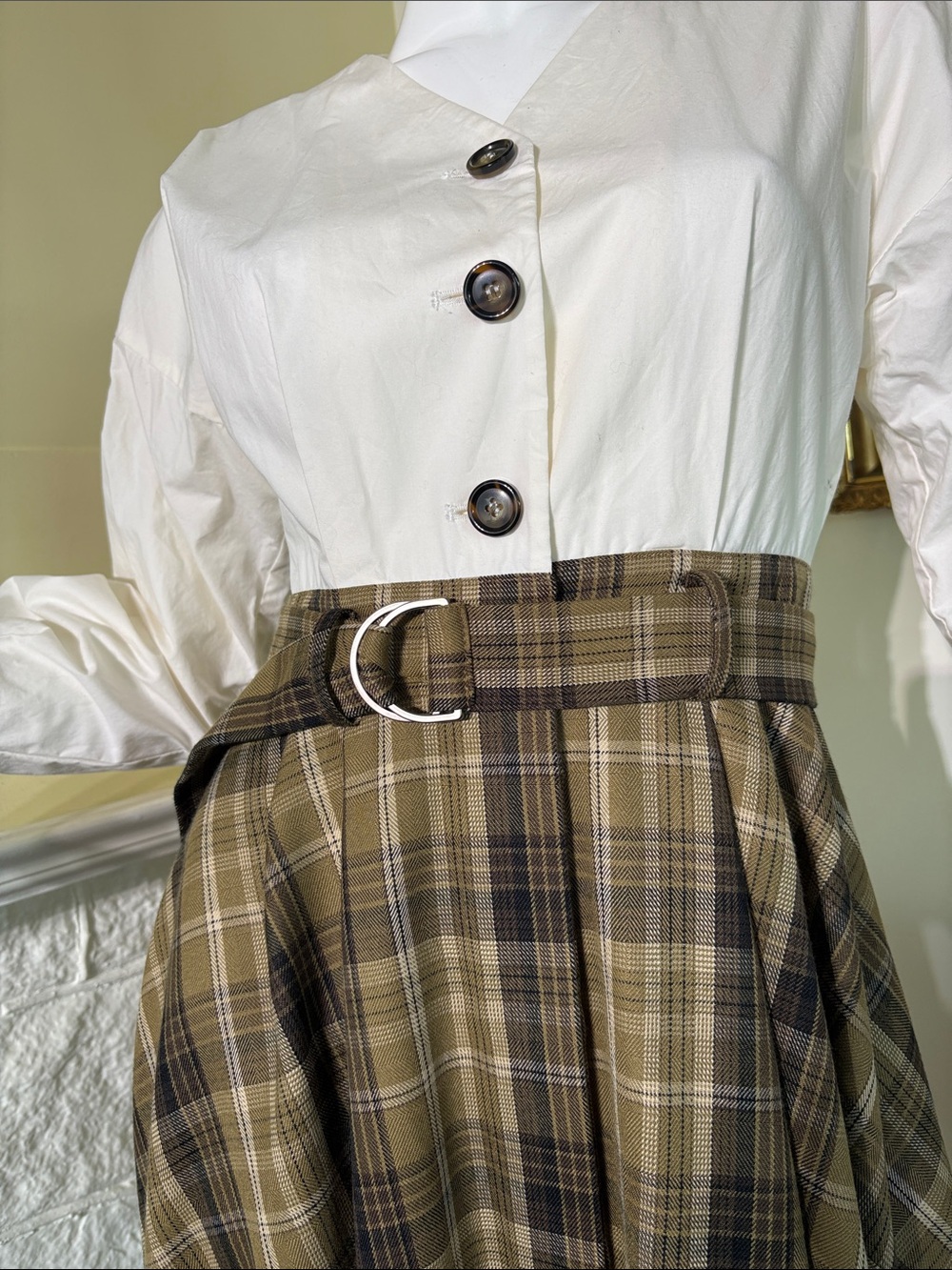 Andersson Bell Lena Illusion Plaid Midi Dress - As New - Picture 9 of 15